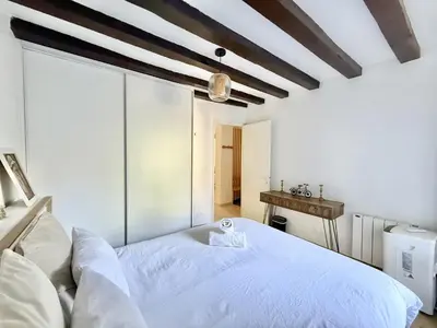 Cuisine ou kitchenette dans l'établissement Paris center near Notre Dame 2 bedrooms with Balcony