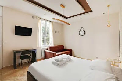Un ou plusieurs lits dans un hébergement de l'établissement Charming studio - 2P - Montorgueil