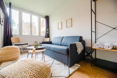 Coin salon dans l'établissement Studio near Bois de Vincennes