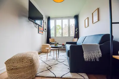 Coin salon dans l'établissement Studio near Bois de Vincennes