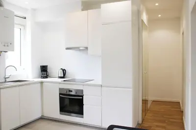 Cuisine ou kitchenette dans l'établissement Apartment 3P 20 minutes by subway from Paris