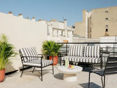 Balcon ou terrasse dans l'établissement Edgar Suites - Lemercier