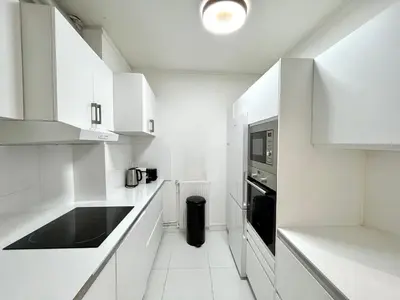 Cuisine ou kitchenette dans l'établissement Beautiful Flat by Louvre & Tuileries