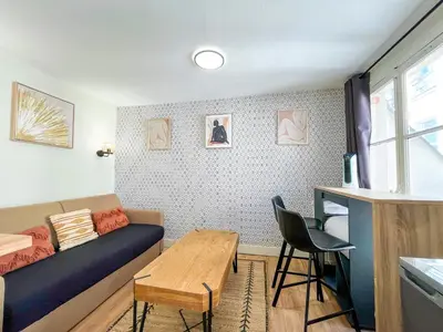 Coin salon dans l'établissement Studio 13 - Paris Faubourg Bail Mobilité