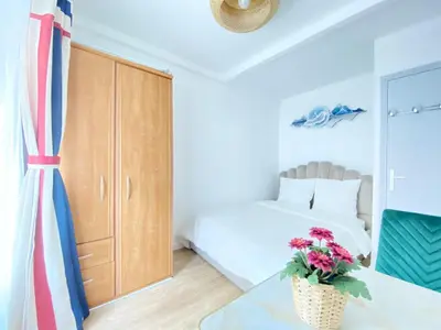 Un ou plusieurs lits dans un hébergement de l'établissement 2-bedroom lovely flat close to Eiffel Tower