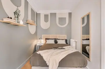 Un ou plusieurs lits dans un hébergement de l'établissement Tirreni - 2 chambres à Hôtel de Ville