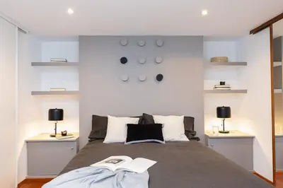 Un ou plusieurs lits dans un hébergement de l'établissement Jonquille - Duplex 2 chambres à Jardin des Plantes