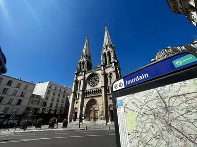 Plan de l'établissement Calme & lumineux - 4CH-8P Jourdain - Métro à la porte