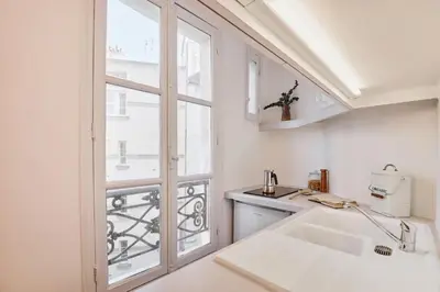 Un ou plusieurs lits dans un hébergement de l'établissement Naura - 1 chambre à Notre Dame des Champs