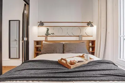Un ou plusieurs lits dans un hébergement de l'établissement Davia - 2 chambres à Salpêtrière
