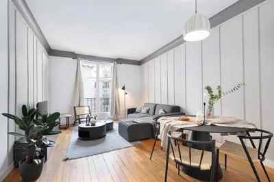 Coin salon dans l'établissement Giverny - 2 chambres à Neuilly-sur-Seine
