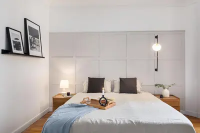 Un ou plusieurs lits dans un hébergement de l'établissement Giverny - 2 chambres à Neuilly-sur-Seine