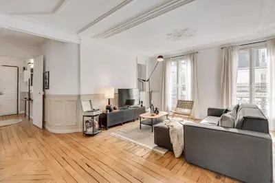 Coin salon dans l'établissement Fontanelle - 2 chambres à Batignolles