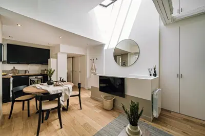 Cuisine ou kitchenette dans l'établissement Amatique - 2 chambres à Saint-Germain-Des-Prés