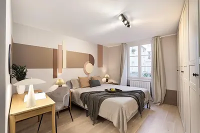Un ou plusieurs lits dans un hébergement de l'établissement Teras - 1 chambre à Saint Victor