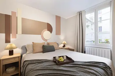 Un ou plusieurs lits dans un hébergement de l'établissement Teras - 1 chambre à Saint Victor