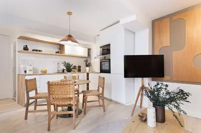 Cuisine ou kitchenette dans l'établissement Teras - 1 chambre à Saint Victor