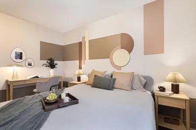Un ou plusieurs lits dans un hébergement de l'établissement Teras - 1 chambre à Saint Victor