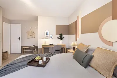Coin salon dans l'établissement Teras - 1 chambre à Saint Victor