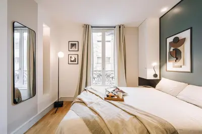 Un ou plusieurs lits dans un hébergement de l'établissement Tepe - 1 chambre à Saint-Ambroise