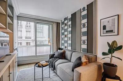 Coin salon dans l'établissement Yaren - 2 chambres à Trocadéro