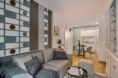Coin salon dans l'établissement Yaren - 2 chambres à Trocadéro