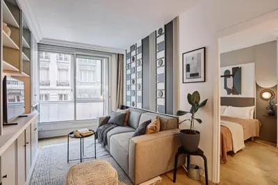 Coin salon dans l'établissement Yaren - 2 chambres à Trocadéro