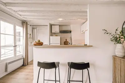 Cuisine ou kitchenette dans l'établissement Quetzal - 1 chambre à Archives (3 Arr.)