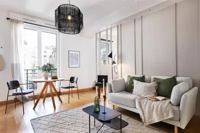 Coin salon dans l'établissement Sceaux - Studio avec balcon à Porte Dauphine