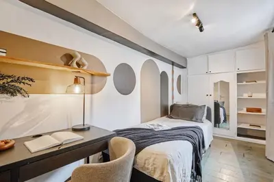 Un ou plusieurs lits dans un hébergement de l'établissement Mermer - 2 chambres à Folie-Méricourt