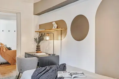 Coin salon dans l'établissement Mermer - 2 chambres à Folie-Méricourt