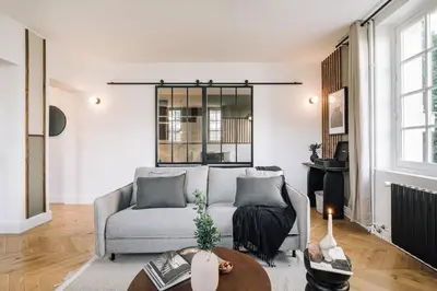 Coin salon dans l'établissement Katun - 1 chambre à Trocadéro