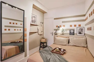Coin salon dans l'établissement Dane - 1 chambre à Ternes