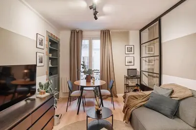 Coin salon dans l'établissement Dane - 1 chambre à Ternes