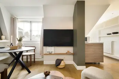 Télévision ou salle de divertissement dans l'établissement Avellana - 1 chambre à Neuilly-Sur-Seine