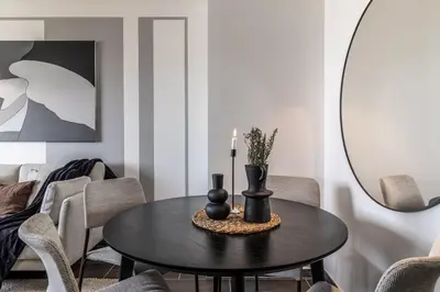 Coin salon dans l'établissement Auvers - 1 chambre à Javel