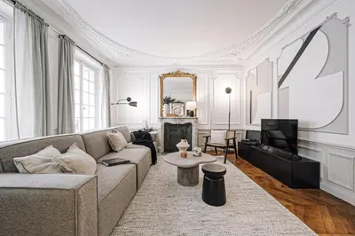 Coin salon dans l'établissement Lazare - 3 chambres à Ternes