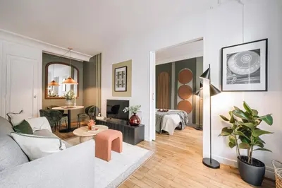 Coin salon dans l'établissement Firuze - 1 chambre à Louvre