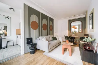 Coin salon dans l'établissement Firuze - 1 chambre à Louvre