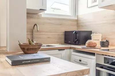 Cuisine ou kitchenette dans l'établissement Amandiers - studio à Père-Lachaise