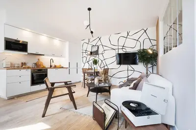 Cuisine ou kitchenette dans l'établissement Erill - Studio à Montparnasse