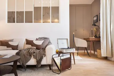 Coin salon dans l'établissement Erill - Studio à Montparnasse
