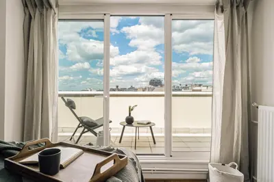 Balcon ou terrasse dans l'établissement Judson - 2 chambres et terrasse à Charonne