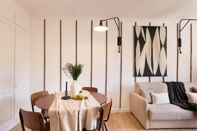 Coin salon dans l'établissement Artix - 1 chambre à Invalides