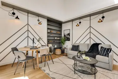 Plan de l'établissement Belloc - 1 chambre et bureau à Montparnasse