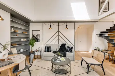 Plan de l'établissement Belloc - 1 chambre et bureau à Montparnasse
