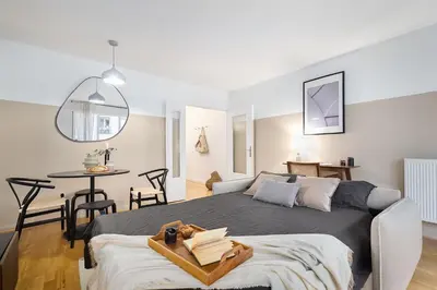 Un ou plusieurs lits dans un hébergement de l'établissement Vincennes - 1 chambre et balcon à Bastille