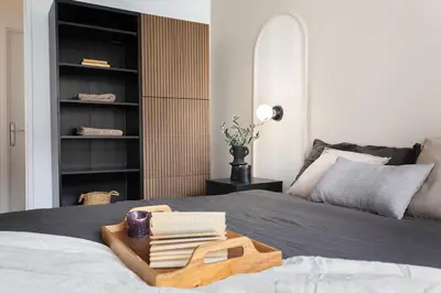 Un ou plusieurs lits dans un hébergement de l'établissement Vincennes - 1 chambre et balcon à Bastille
