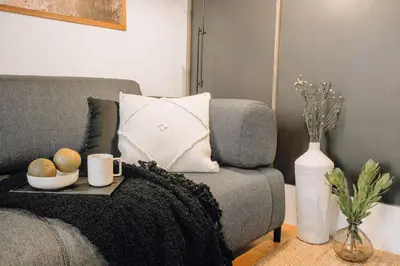 Coin salon dans l'établissement Aya - 1 chambre à Invalides