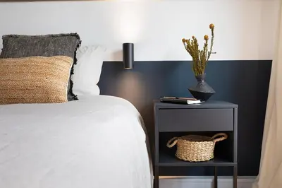 Un ou plusieurs lits dans un hébergement de l'établissement Angles - 1 chambre à Montmartre